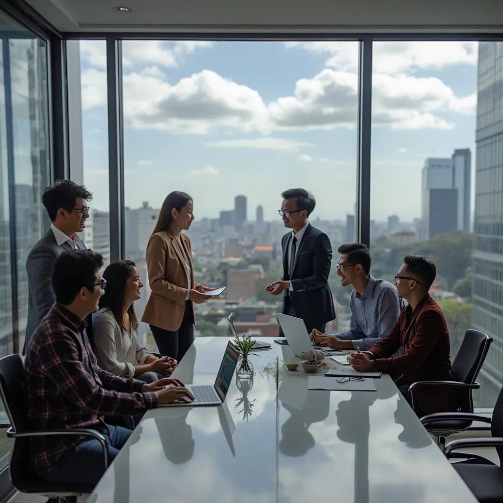 Equipo de FinanCol en la oficina principal de Bogotá